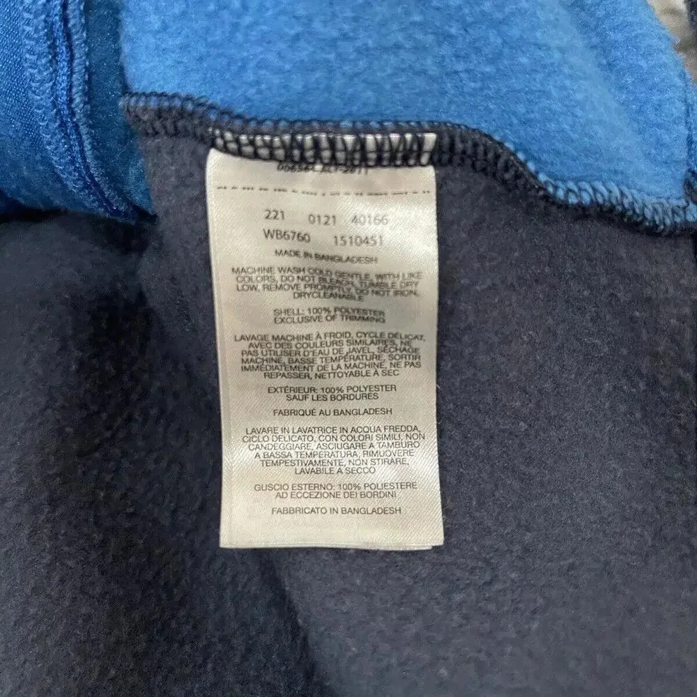Boy’s Columbia Two-tone Blue Fleece Full Zip Jacket Outdoors Youth Size L